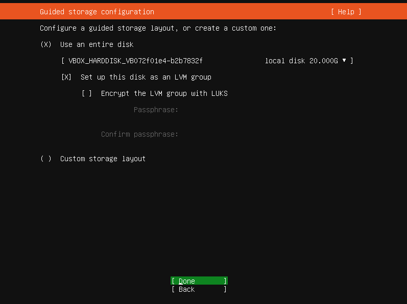 Storage Configuration
