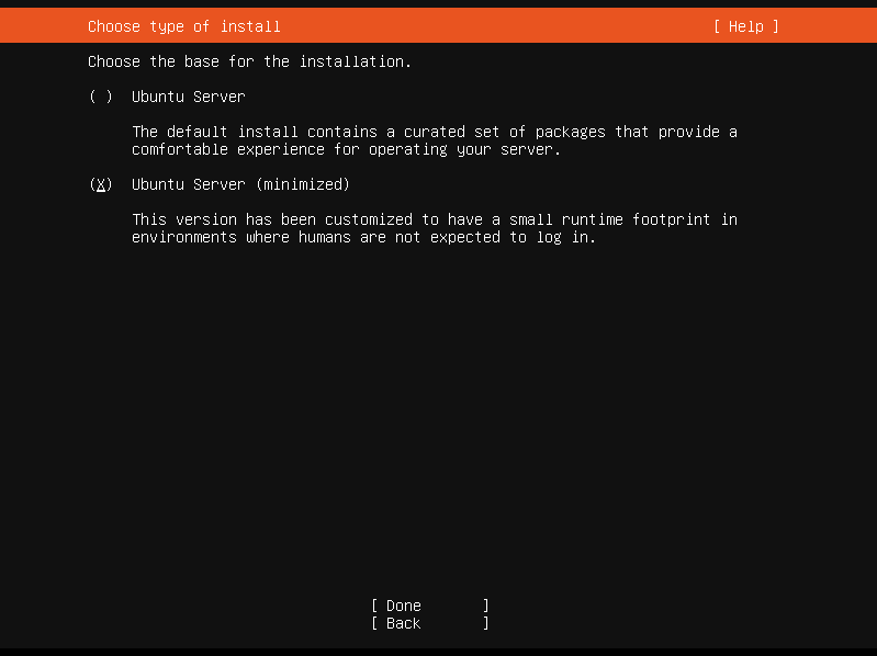Type of Install